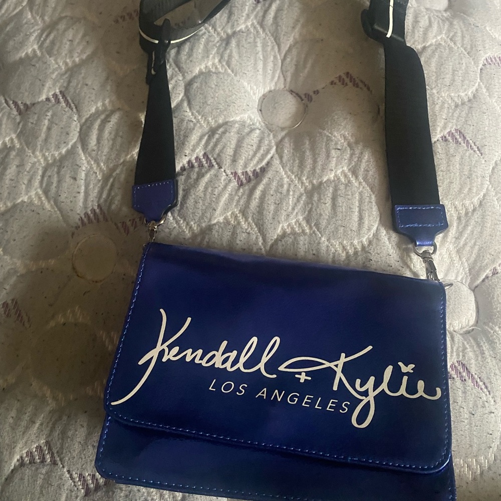Blue Kendall and Kylie mini crossbody purse
